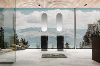 Напольная раковина ABBER Kristall 45x90см чёрный AT2701Onyx